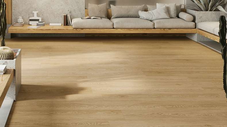 Gerflor adhesive vinyl - Creation 40 Lounge Oak Natural | Synchronised embossing