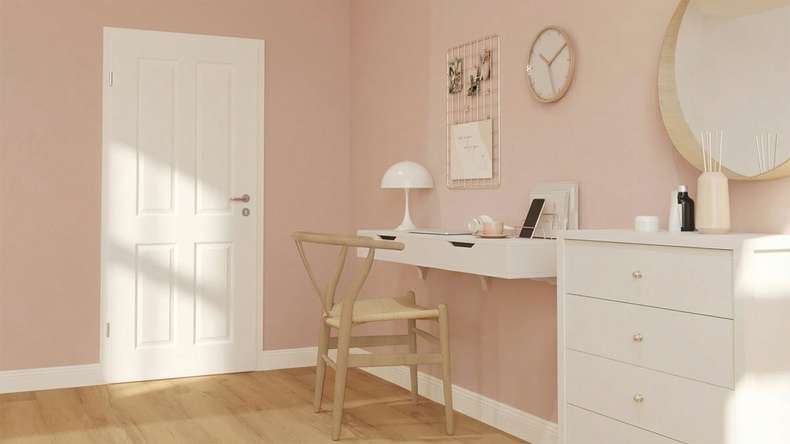 planeo country house interior door PUREA Casa 4 white lacquer 9003 design edge | lacquered - 1985 x 610|735|860|985 mm