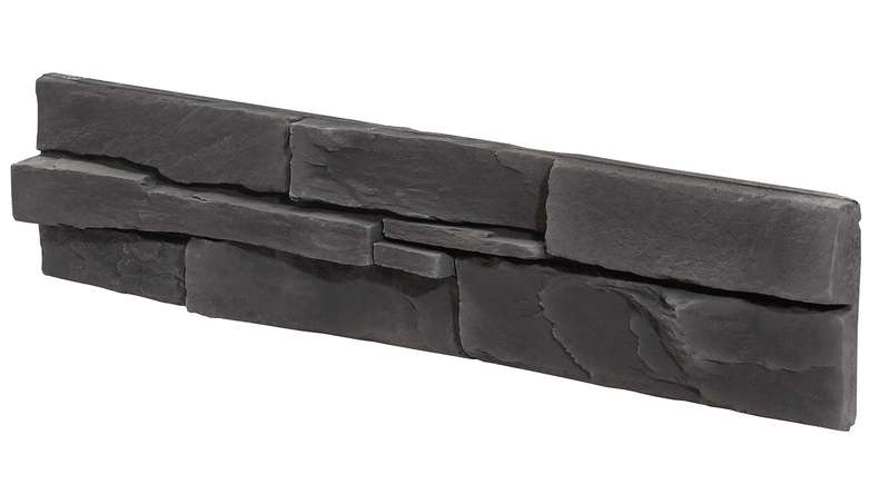 planeo StoneWall Solid stone slips - Obsidian