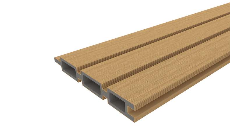 planeo LINEA - WPC CoEx Rhombus plug-in fence Sand 176 x 183 cm