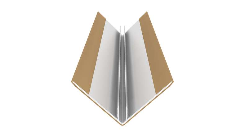 planeo LINEA – Aluminium CoEx external corner profile, Sand, 3000 x 66 x 66 mm