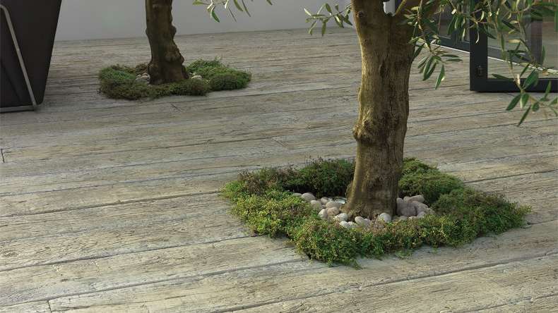 planeo Antica PureBoard solid decking - White Oak 3.6m textured