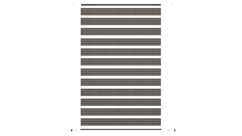 planeo LINEA - WPC CoEx Rhombus plug-in fence dark grey 176 x 183