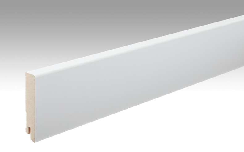 MEISTER skirting boards Uni white glossy DF 324 - 2380 x 80 x 16 mm (200011-2380-00324)