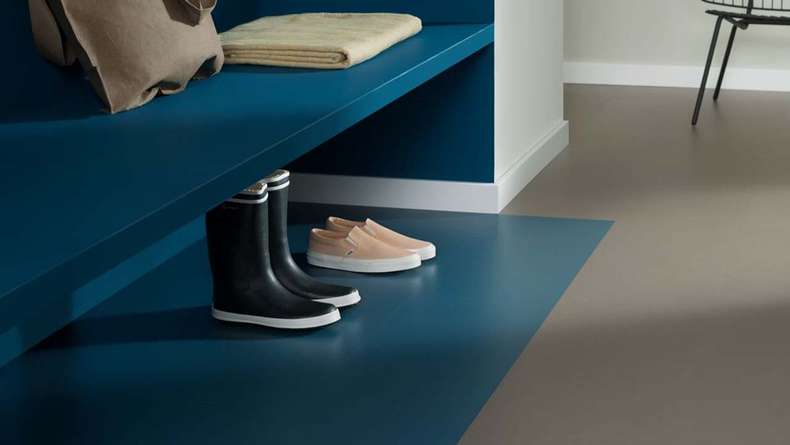 planeo click linoleum flooring Linoklick - Petrol - 333358
