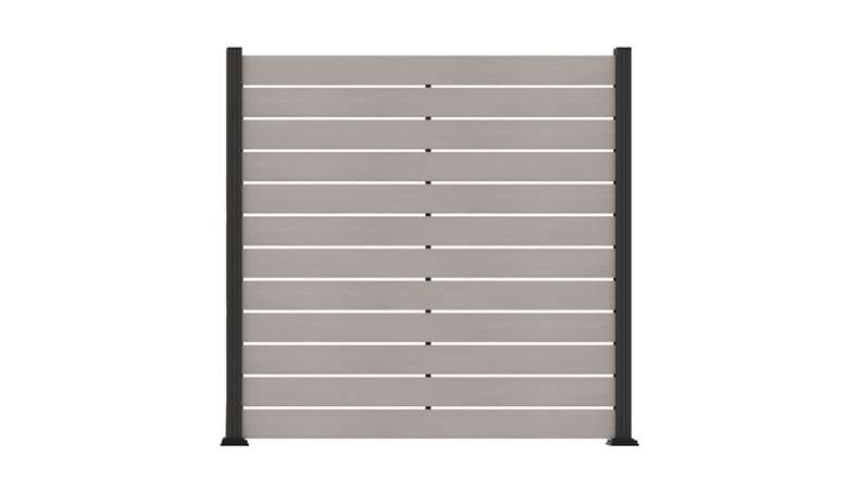 planeo Vario - WPC coEX plug-in fence Square Beige 177 x 180 cm