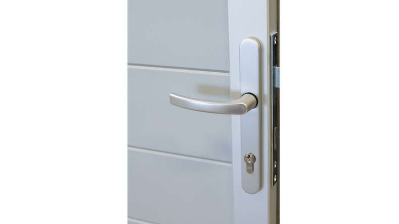 planeo Alumino - universal door silver grey with aluminium frame