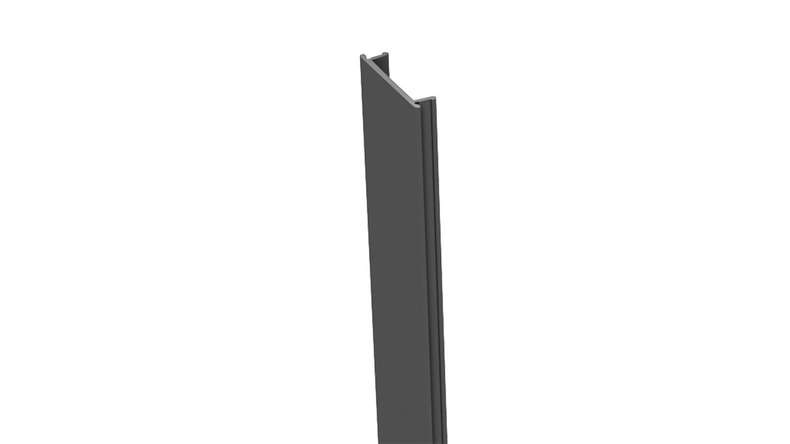 planeo aluminium post cover strip anthracite grey 300cm 7x7cm and 9x9cm