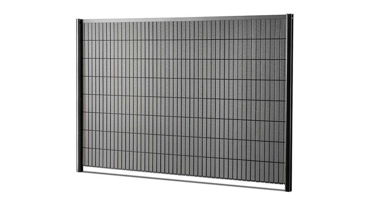 planeo WPC strip set - anthracite L 250 x H 123-183cm