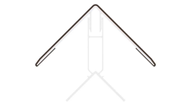 planeo LINEA – Aluminium CoEx external corner profile, Ipe Brown, 3000 x 66 x 66 mm