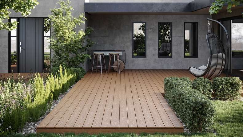 planeo TitanWood - solid plank dark brown antique aged/brushed