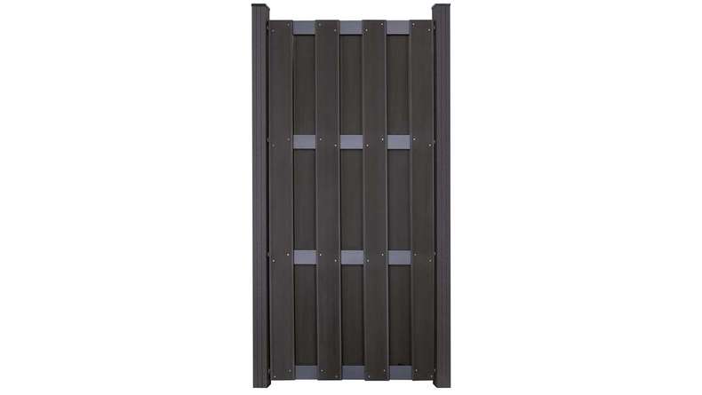 planeo prefabricated fence - upright anthracite 84.3 x 180 cm