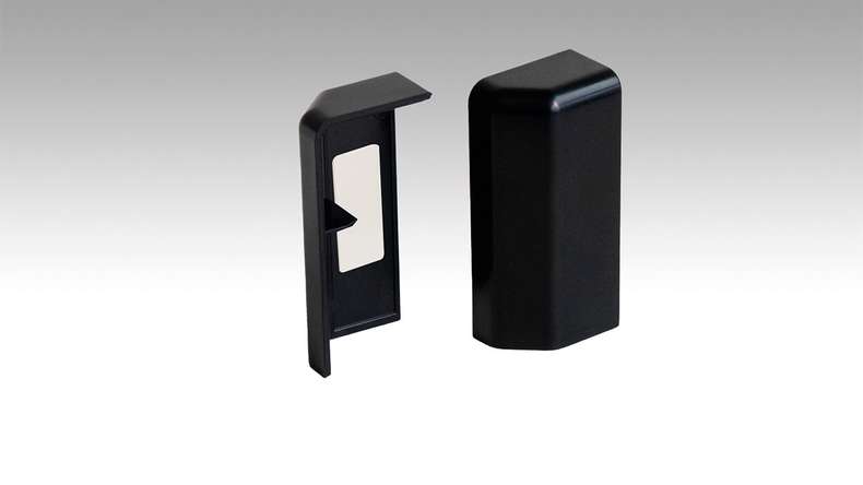 MEISTER self-adhesive end cap for skirting board profile 15 MK | 15 F MK | 20 PK | 20 PK Aqua 2039 Black (800034-03-02039)