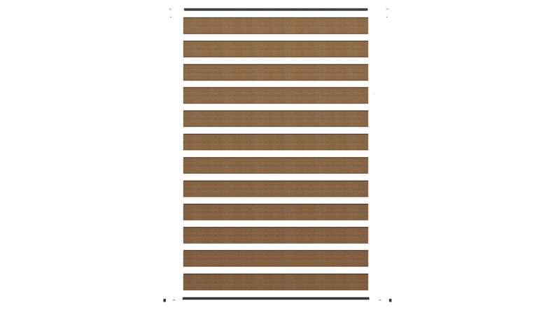 planeo INFINITY - WPC CoEx plug-in fence Burma Teak 176 x 183 cm