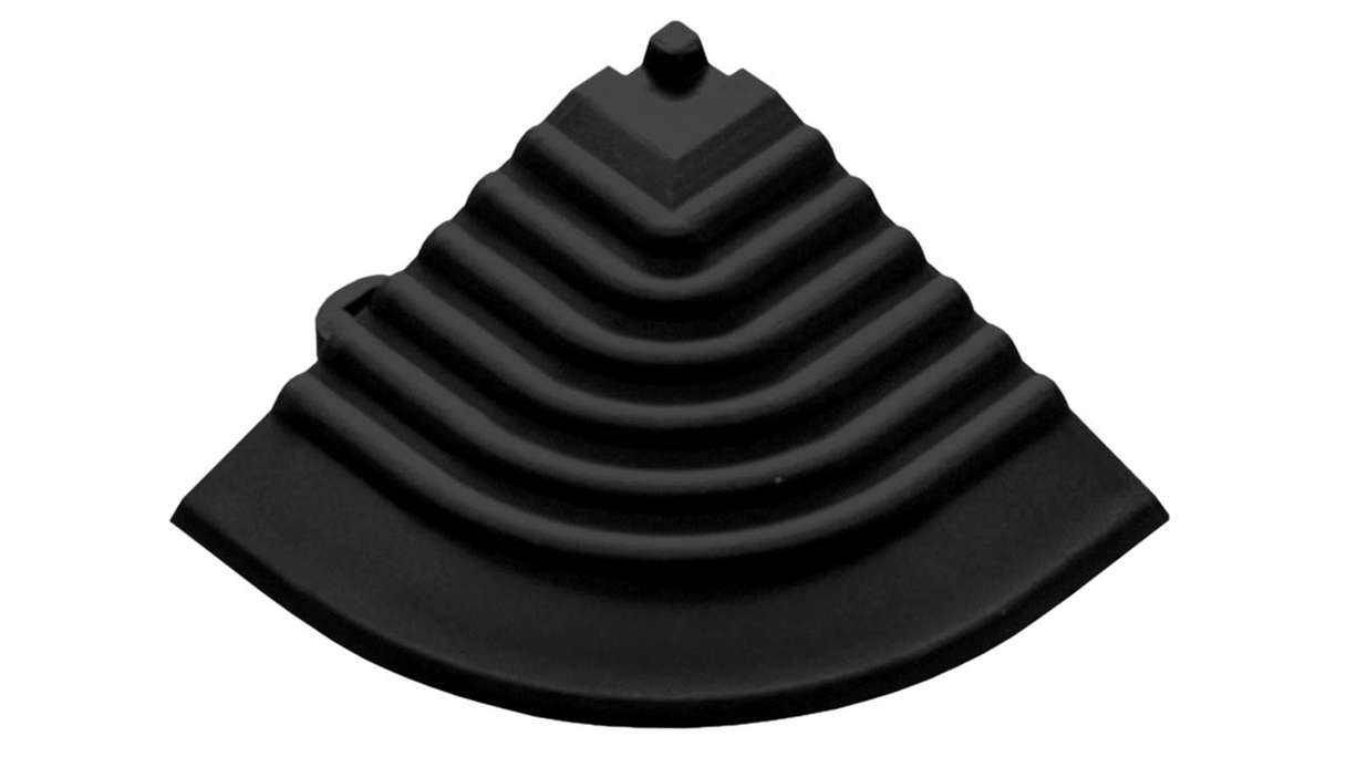 planeo corner piece for 30 x 30 cm click tiles – black