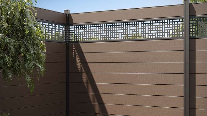 planeo Solid - Garden Fence Square Terra