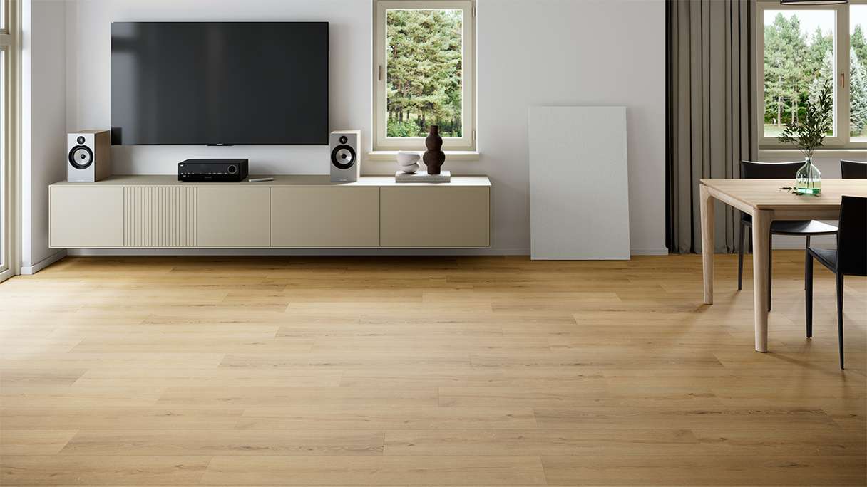 planeo Rigid click vinyl - Bricklane Oak | Impact sound insulation integrated (DF-K-232-055)