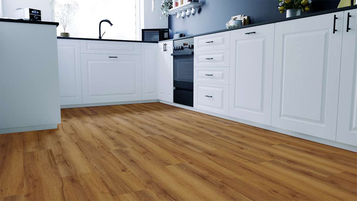 planeo design flooring for clicking - Eco Home&Health Rustic Oak Natural | Impact sound insulation integrated (LO-EK-01)
