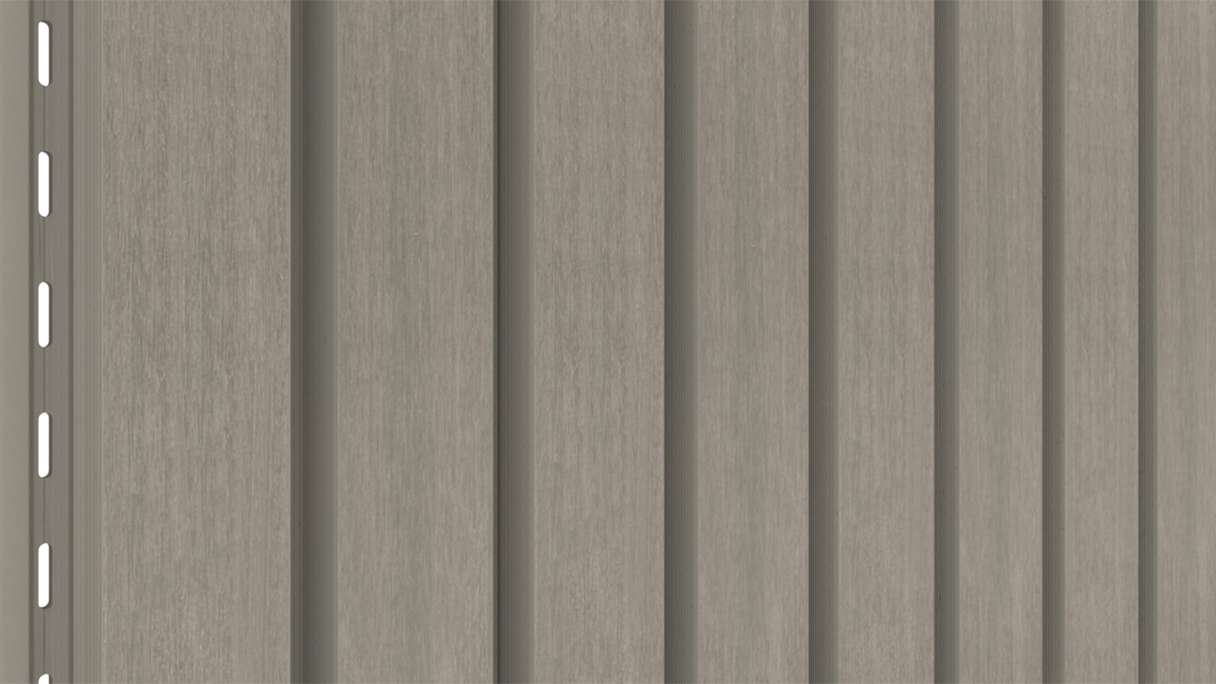 planeo LINEA Wide – WPC CoEx cladding, light grey, 2900 x 181 mm