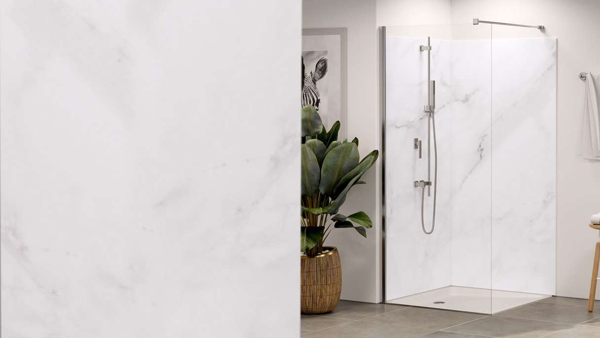 Planeo Wallboard - Marble Grey-White Matt - various formats