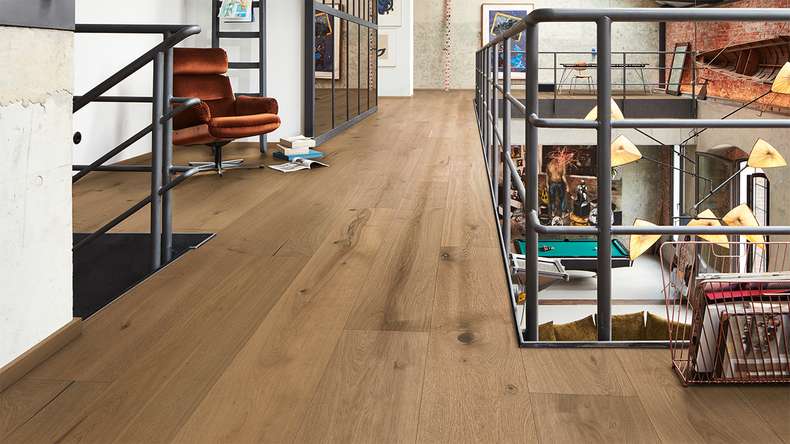 MEISTER Lindura wood flooring HD 400 - 08923 Oak authentic greige ultra matt lacquered 2200 x 270 x 11 mm (500214-2200270-08923)