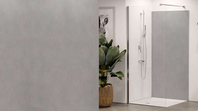 Planeo Wallboard - Concrete Grey Matt - 250 x 60 cm