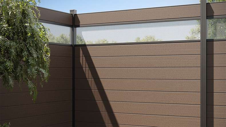 planeo Solid - Garden Fence Square Terra