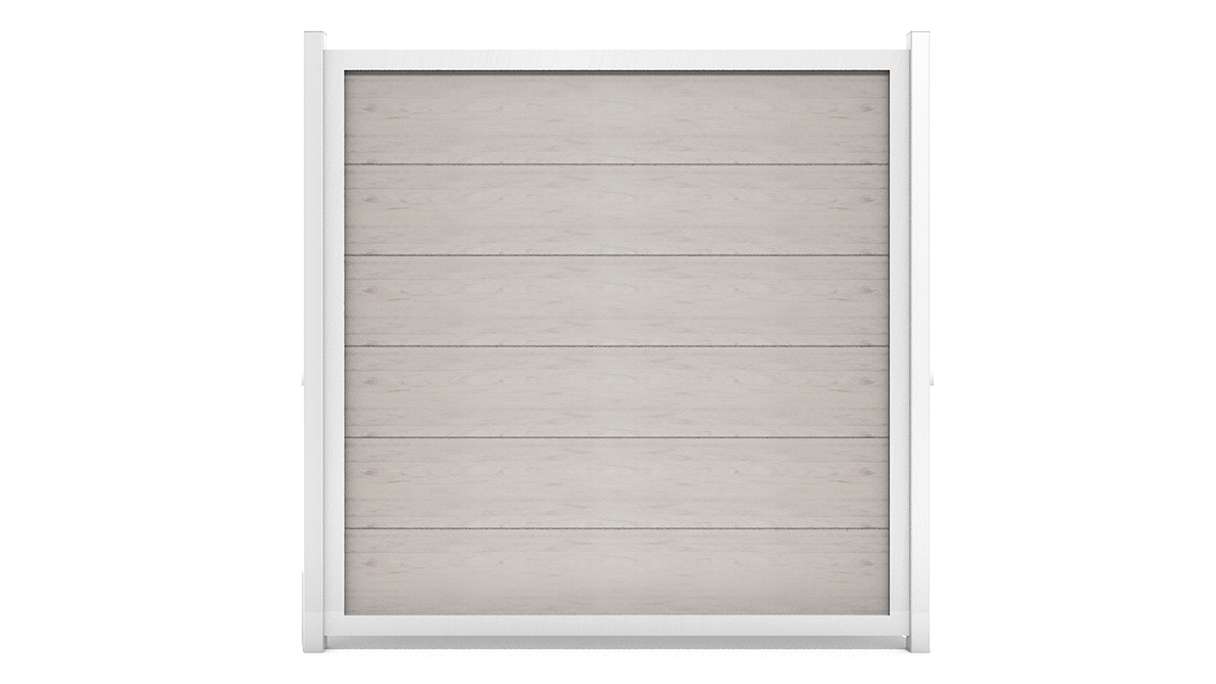 planeo Viento - garden fence square Bi-Color Sand with aluminium frame in silver