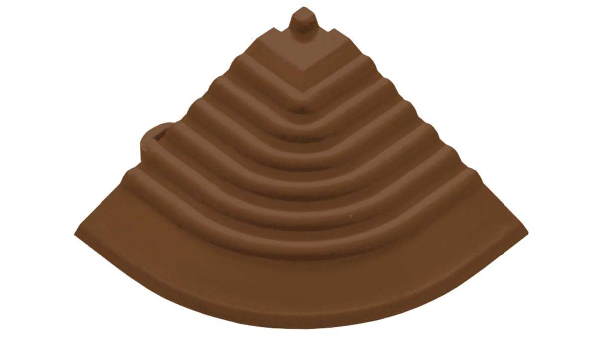 planeo corner piece for 30 x 30 cm click tiles – brown