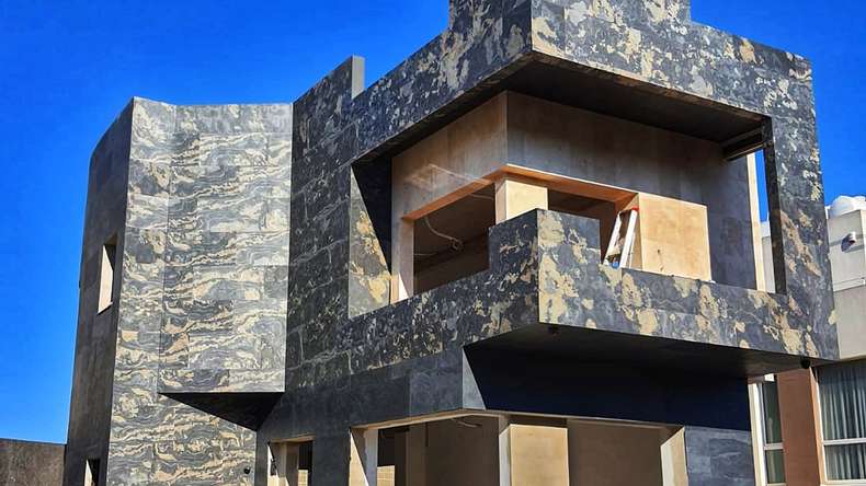 planeo EVOLITH Slate&Stone - Natural stone wall cladding Terracrust 1220 x 610 mm