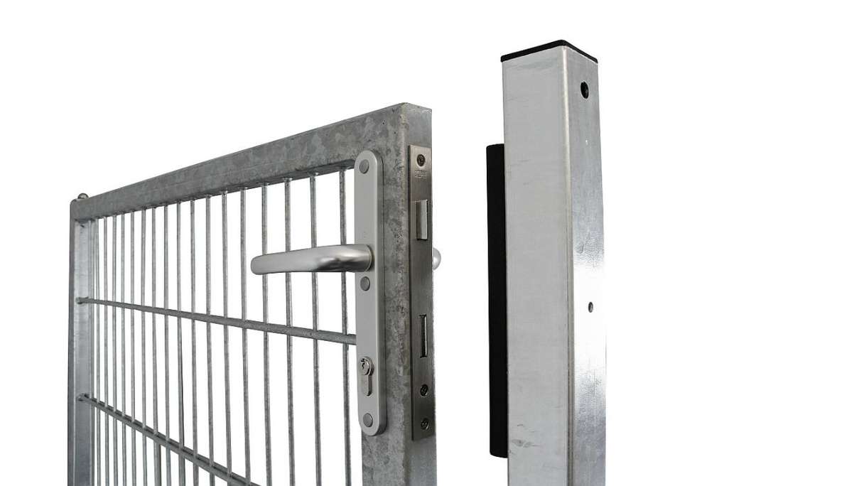 Universal door medium 1-leaf hot-dip galvanised H 800 x W 1590 mm incl. gateposts
