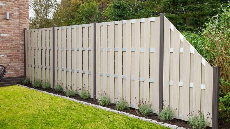 planeo prefabricated fence - square Bi-Color Sand 180 x 180cm