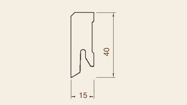 Wicanders MDF Skirting Board Foiled - White Cubic 15x40x2400mm