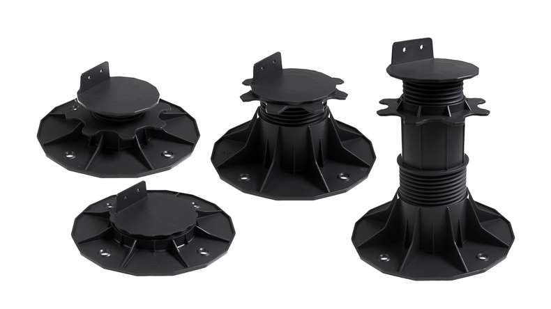 planeo swivel foot terrace bearing for terrace boards from 18mm to 220mm