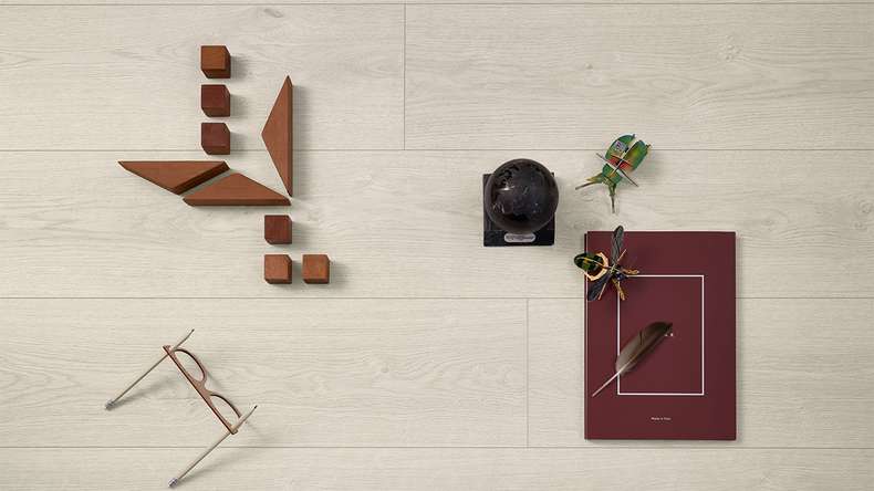 MEISTER Design flooring MeisterDesign. next DL 500 S - 07124 Oak mountain white | Impact sound insulation integrated (400055-2052220-07124)