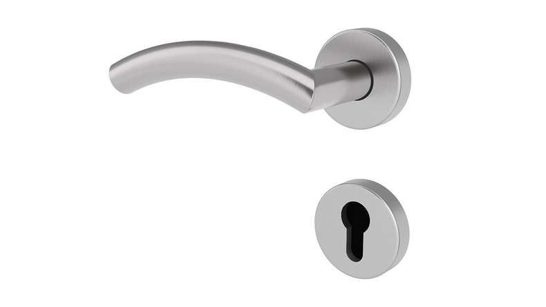 planeo Edelwerk METRA door handle stainless steel PZ round rose