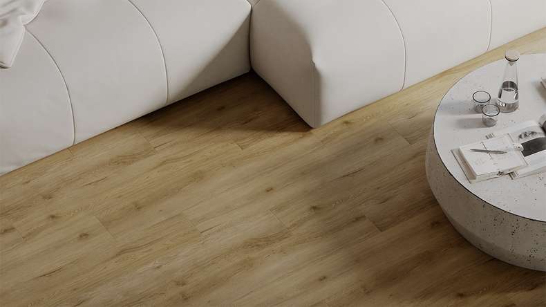 planeo Rigid Click Vinyl - HOMEtec Pro 50 IXPE Ivory Natural Oak | Impact sound insulation integrated (RP-G50-6)