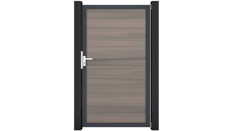 planeo Solid - universal door Bi-Color co-ex with anthracite aluminium frame 150x180x4cm