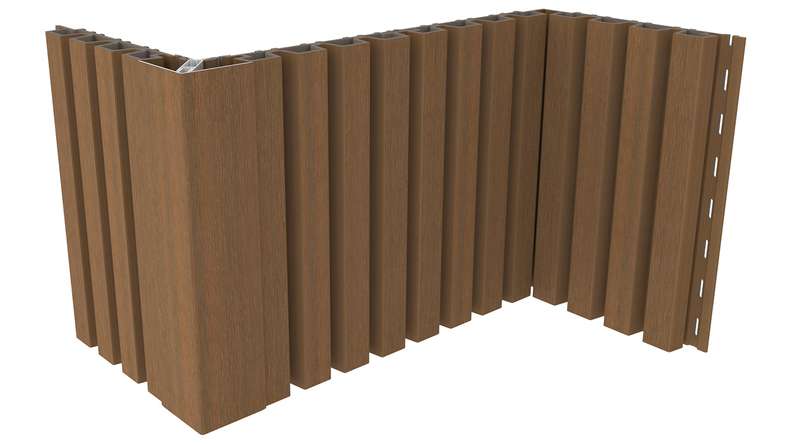 planeo LINEA Slim – WPC CoEx cladding, Burma Teak, 2900 x 215 mm