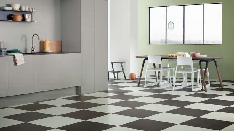 planeo click linoleum flooring Linoklick - Moon 60x30cm - 633701