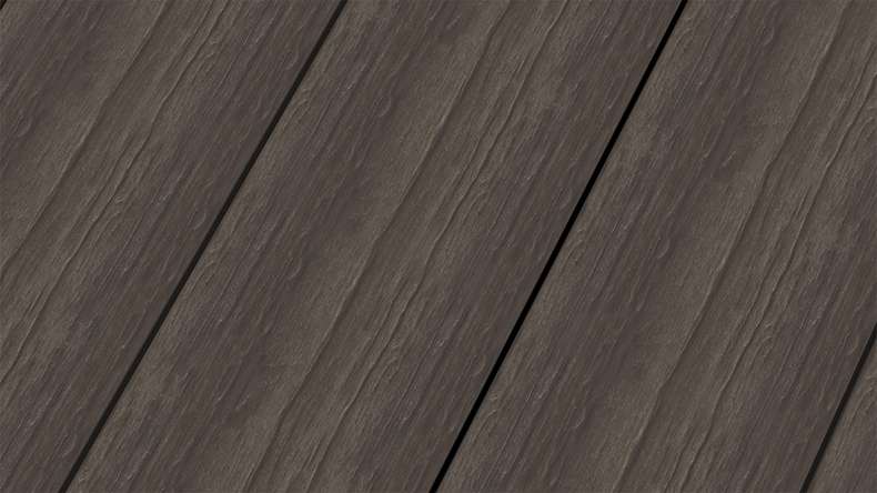planeo MAXLine Antique - WPC CoEx coated XL decking solid - dark brown 3m rustic textured/smooth brushed