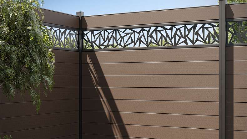 planeo Solid - Garden Fence Square Terra