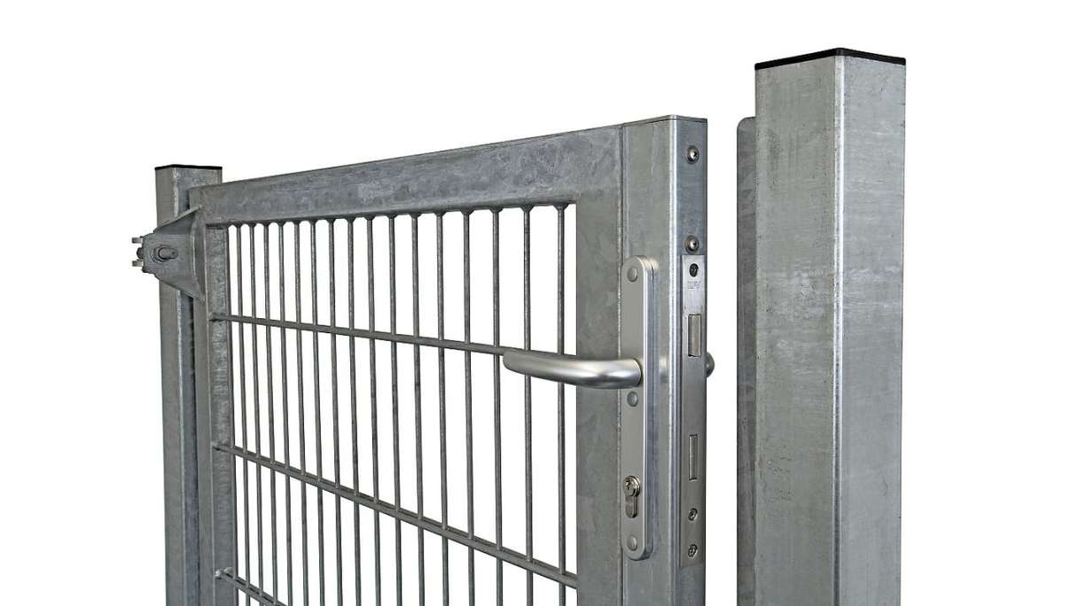 Universal door heavy 1-leaf hot-dip galvanised incl. gateposts