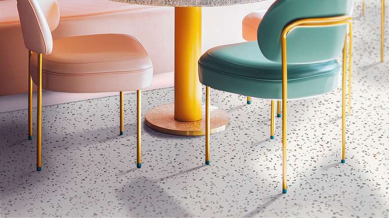 Gerflor adhesive vinyl - Creation 55 Confetti Cobalt