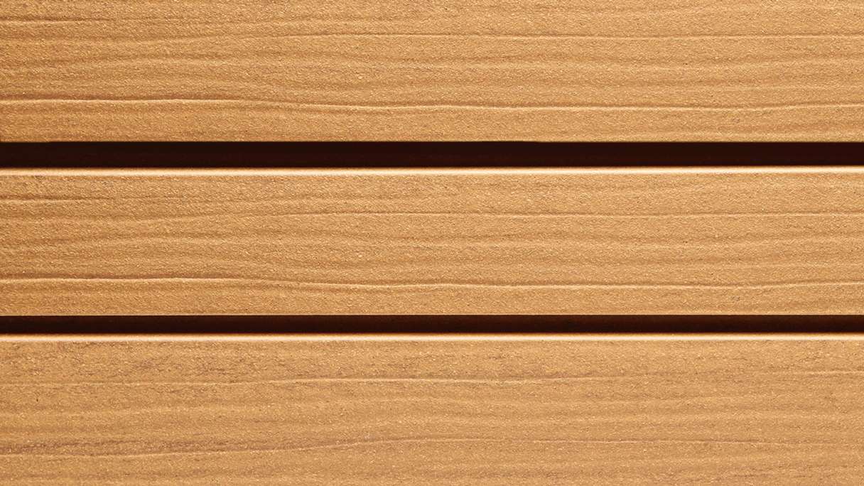 planeo Fassado - WPC rhombus strip facade cladding Prime oak brown