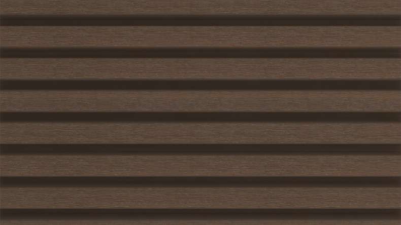 planeo LINEA Slim – WPC CoEx cladding, Ipe Brown, 2900 x 215 mm