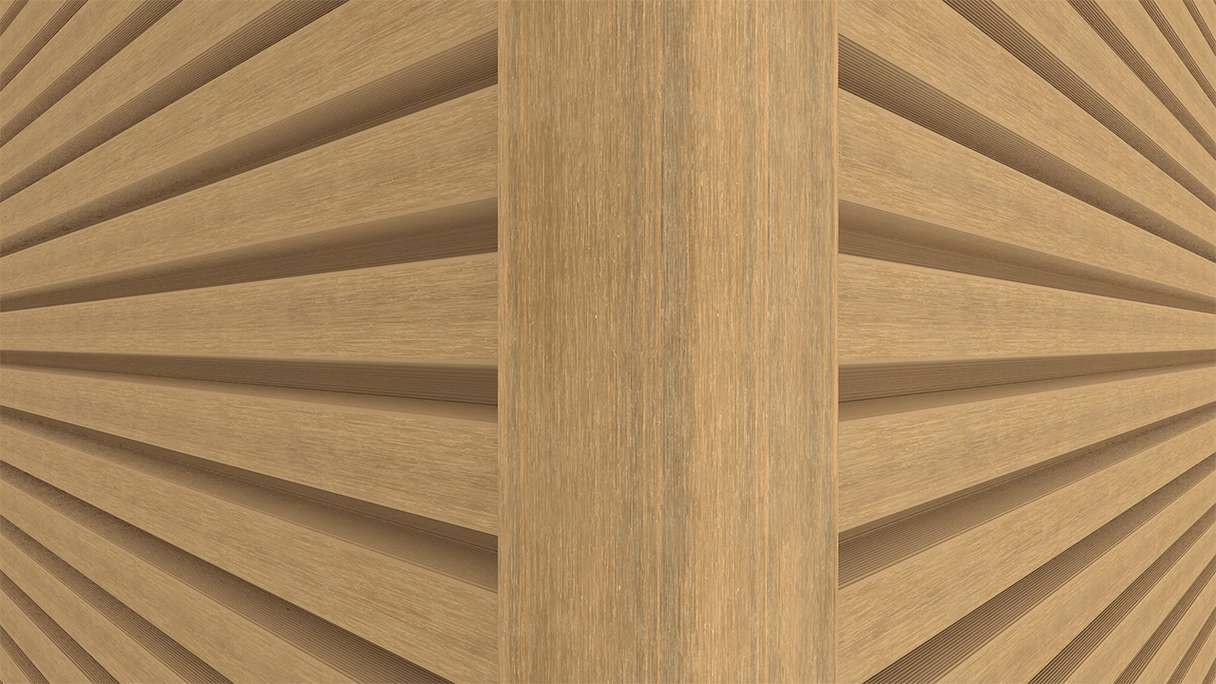 planeo LINEA – Aluminium CoEx external corner profile, Sand, 3000 x 66 x 66 mm