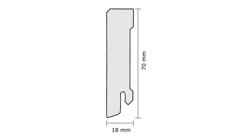 Wicanders MDF Skirting Board Foiled - White Hamburger 18x70x2400mm