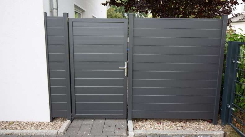 planeo Alumino - garden fence square anthracite grey DB 703