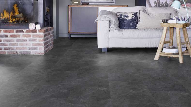 Gerflor Klick Vinyl - Senso Premium Rigid Acoustic Grey marble | Impact sound insulation integrated (39481539)